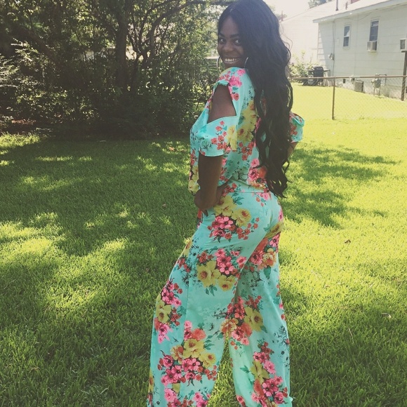 Glow girl floral print jumpsuit - Picture 4 of 4